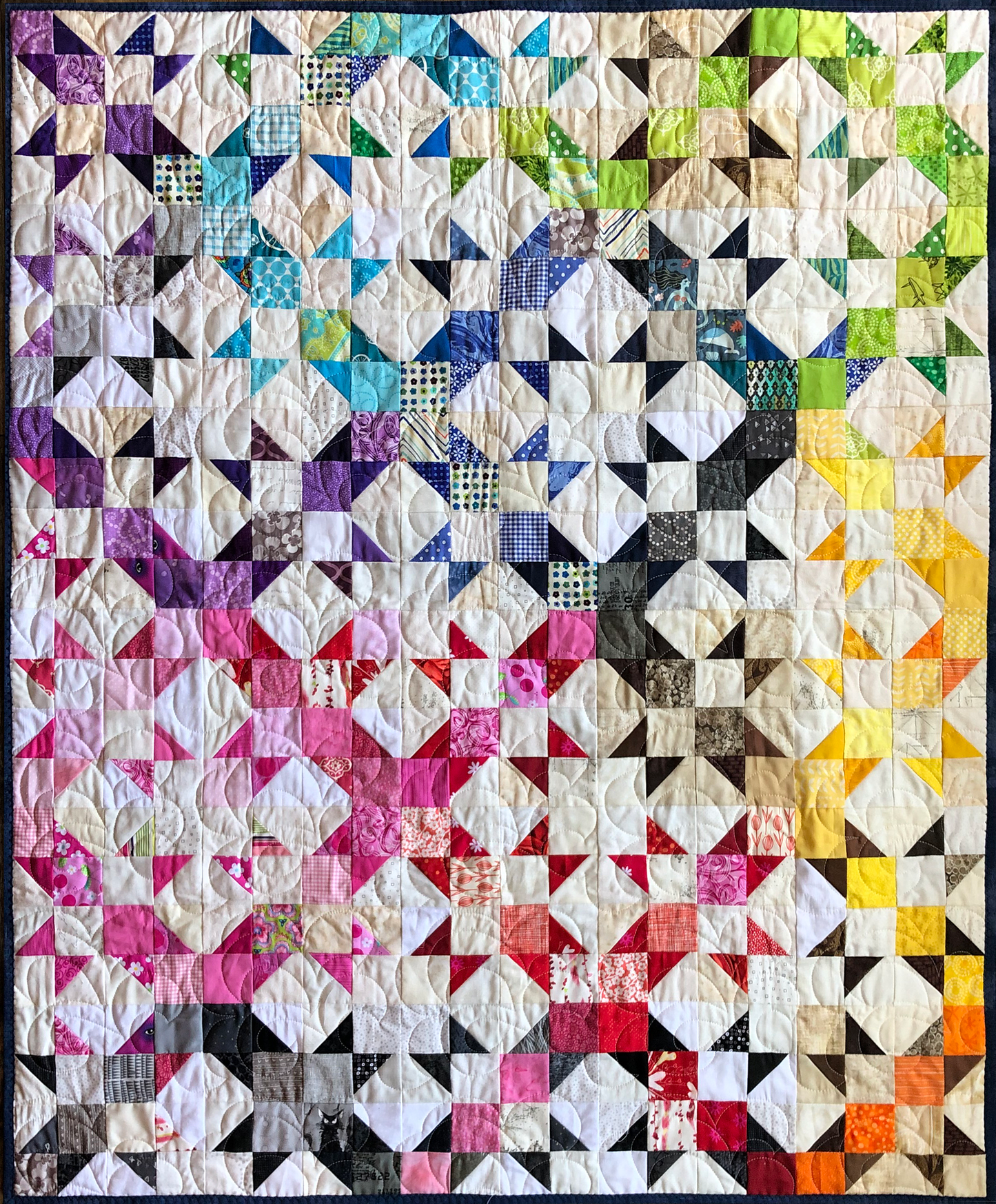 Leftover Night Scrappy Quilt Pattern