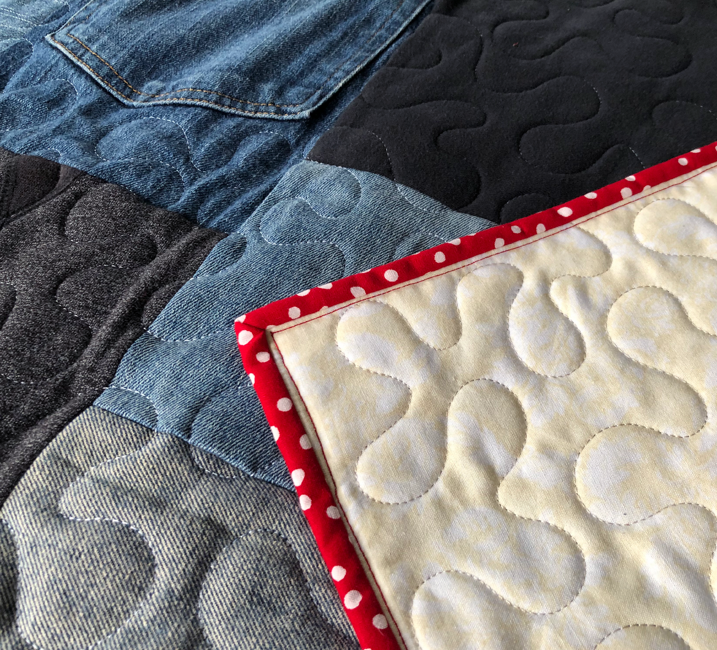 Upcycled Throw Quilt: Red Buffalo Plaid