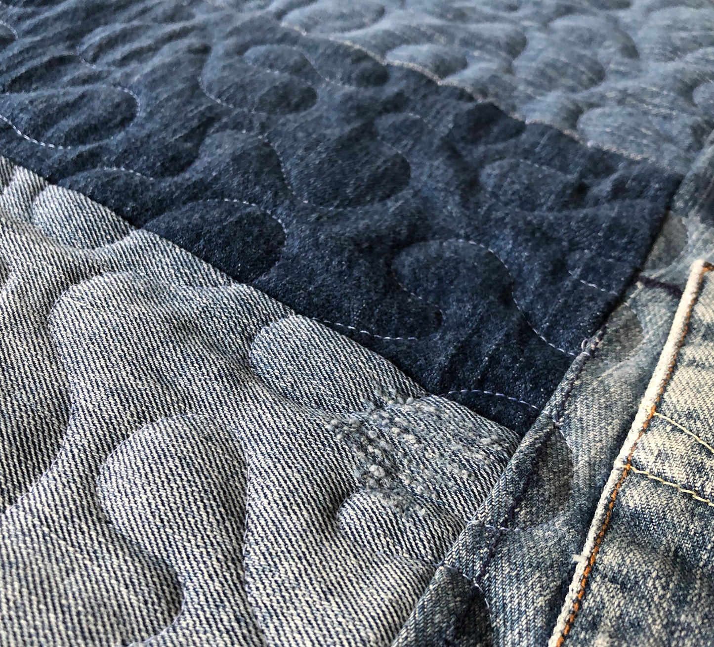 Upcycled Throw Quilt: Black with Buffalo Plaid