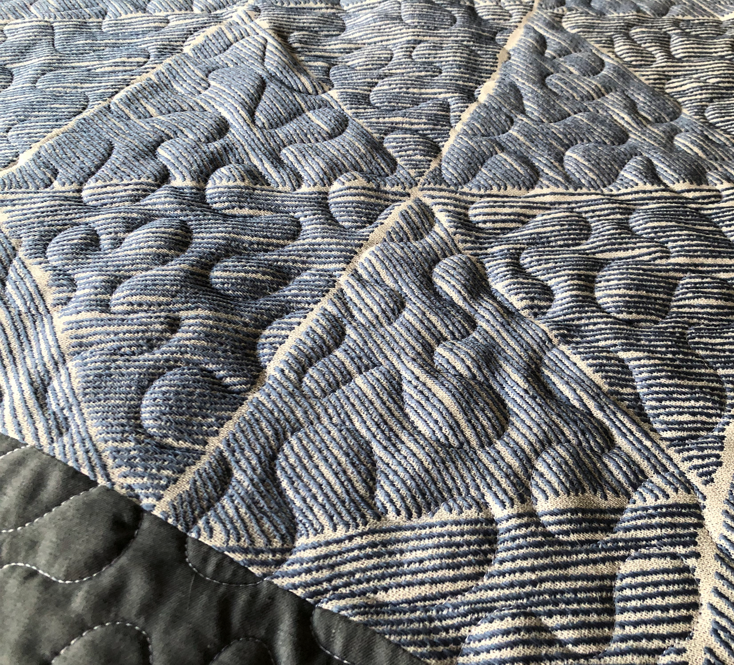 Upcycled Throw Quilt: Black with Buffalo Plaid